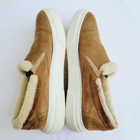 M. Gemi Women's Chestnut Suede The Sofia Shearling Slip-on Sneaker - 39 (US 8.5) - Picture 7 of 10